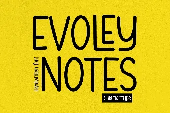 Evoley Notes font