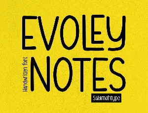 Evoley Notes font