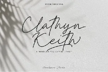 Clathyn Keith Signature font