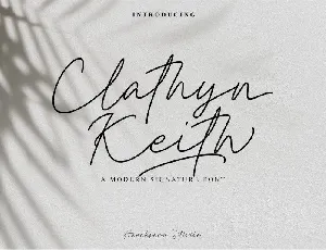 Clathyn Keith Signature font