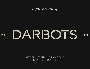 Darbots font