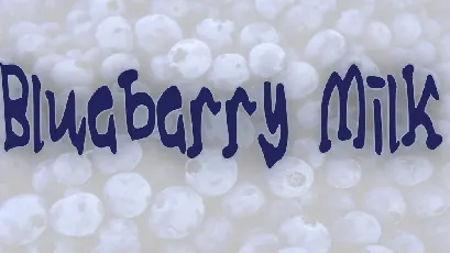 Blueberry Milk font