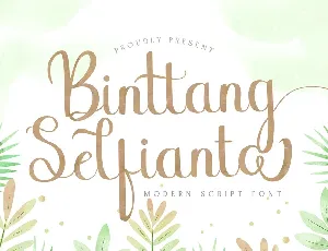 Binttang Selfianto Calligraphy font