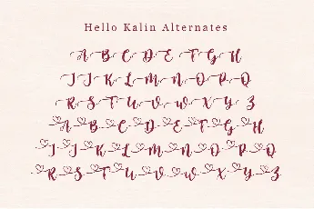 Hello Kalin font