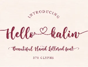 Hello Kalin font