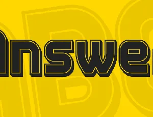 Answer font