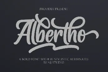 Albertho Bold Script font