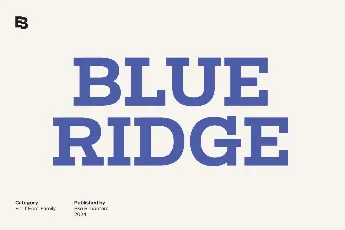 BLUE RIDGE font