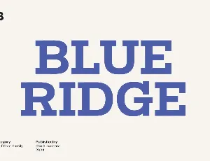 BLUE RIDGE font