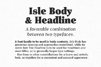 Isle Body Family font