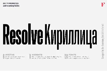 Resolve Sans Cyrillic Family font