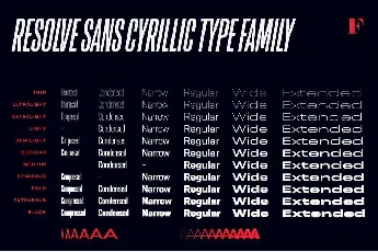 Resolve Sans Cyrillic Family font