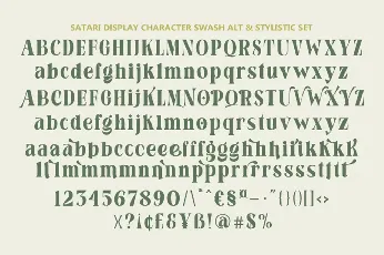 Satari Display font