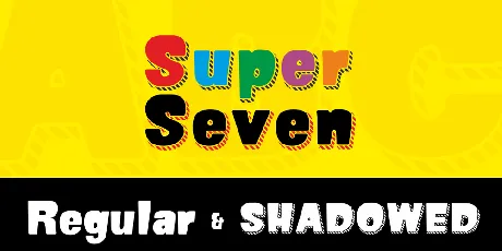 SUPER SEVEN Shadowed Demo font