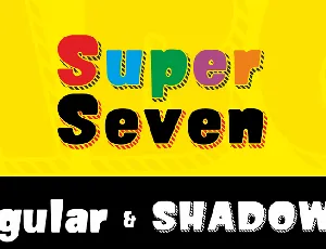 SUPER SEVEN Shadowed Demo font