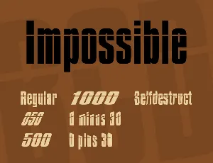 Impossible font