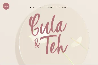 Gula & Teh font