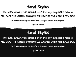 Hand Stylus font