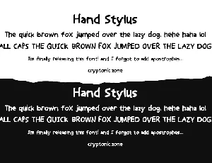 Hand Stylus font