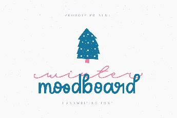 winter moodboard font