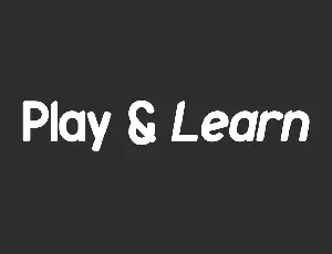 Play & Learn font