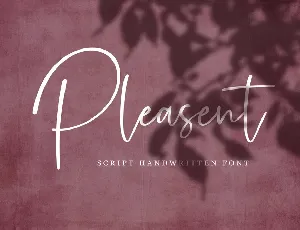 Pleasent Handwritten Script font