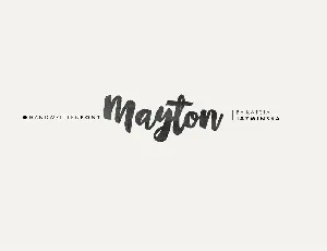 Mayton Brush Script Free font