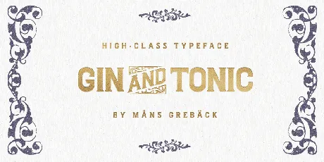 Gin And Tonic PERSONAL font