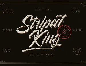 Striped King font