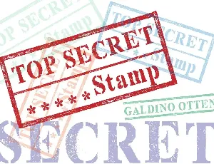 Top Secret Stamp font