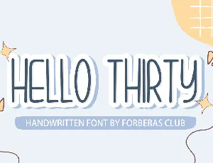 Hello Thirty font