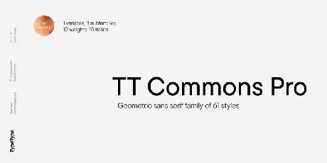 TT Commons Pro Family font