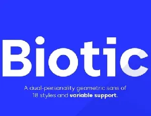 Biotic Family Demo font