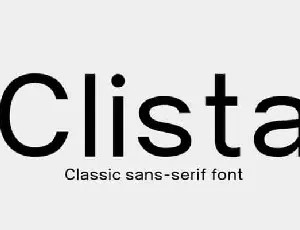 Clista Sans Serif font