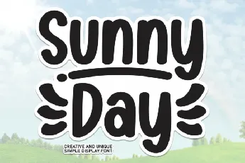 Sunny Day Display font