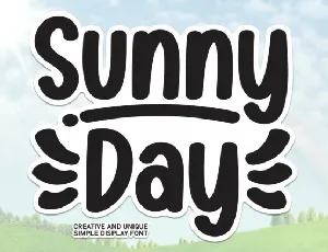 Sunny Day Display font