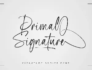 Primal Signature font