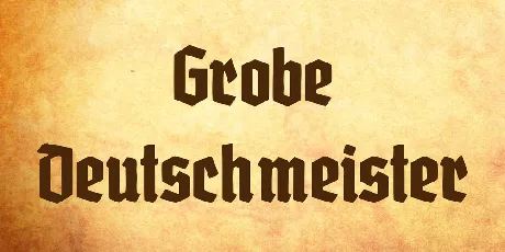 Grobe Deutschmeister font