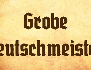 Grobe Deutschmeister font