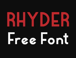 Rhyder font