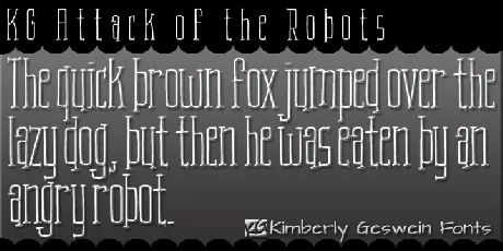 KG Attack of the Robots font