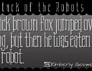 KG Attack of the Robots font