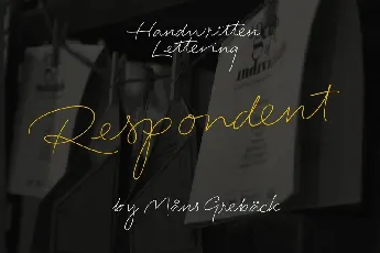 Respondent Handwritten font