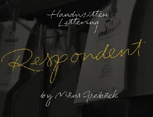 Respondent Handwritten font