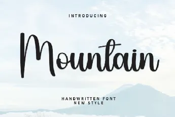 Mountain Handwritten Typeface font