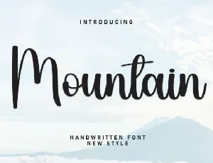 Mountain Handwritten Typeface font
