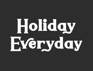 Holiday Everyday font