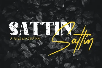 Sattin font