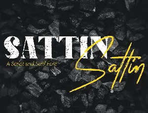 Sattin font