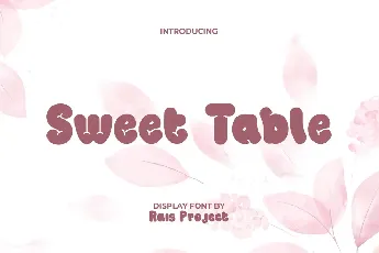 Sweet Table Demo font